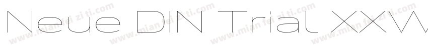 Neue DIN Trial XXWide XBold字体转换